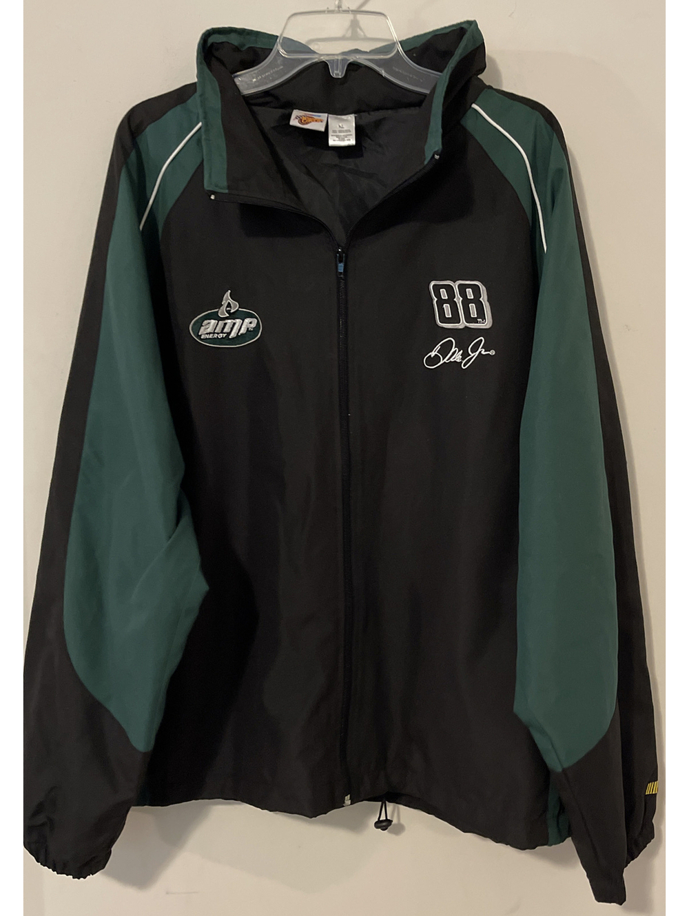 Nascar Winners Circle Mens XL Black Full-Zip 88 Dale Jr Amp Energy Jacket! M1017